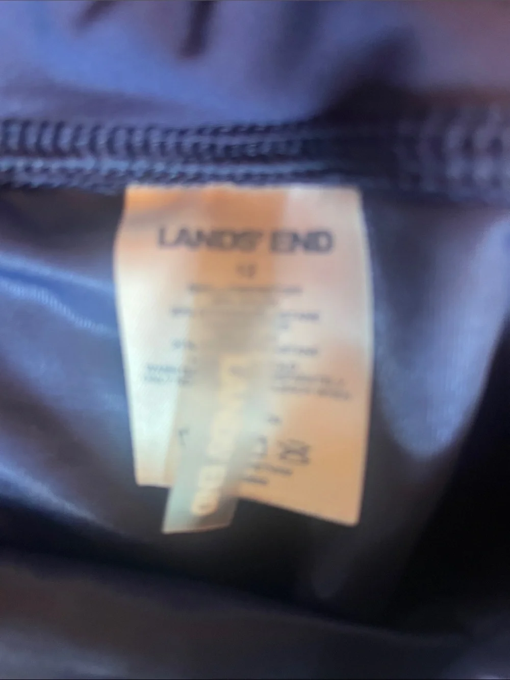 Lands' End Women's High-Waist Swim Bottoms - Deep Blue